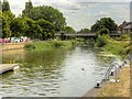 SK9871 : River Witham, Stamp End Bridge by David Dixon