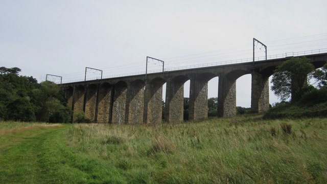 Looking towards Alnmouth Viaduct