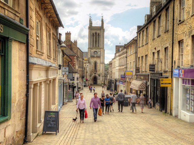 Ironmonger Street and the Church of St Michael the Greater, Stamford