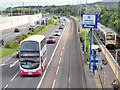 J3775 : Bus and train, Sydenham, Belfast (August 2014) by Albert Bridge