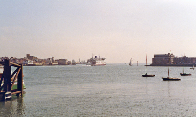 Exit from Portsmouth Harbour past Fort Blockhouse to Spithead, 1993