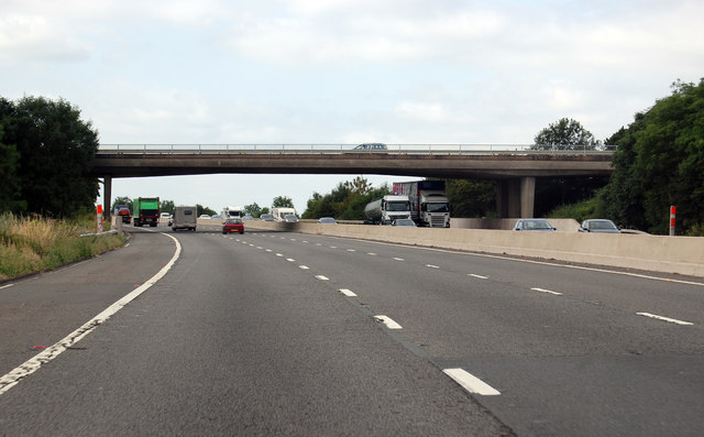 M5 approaching A4135 bridge