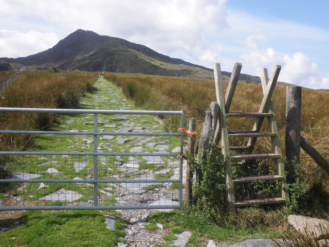 Stile on the track to Moel Siabod