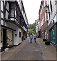 Walking along Butchers Row, Shrewsbury