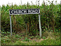 Church Road sign
