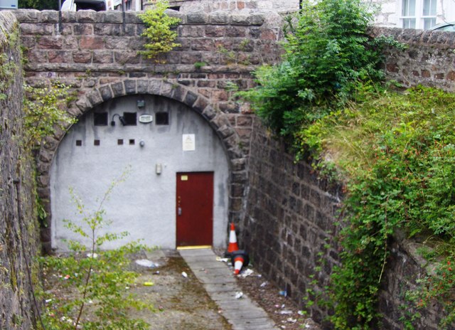 Former railway tunnel entrance