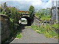 Underpass below railway line