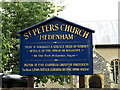 TM3193 : St.Peter's Church sign by Geographer