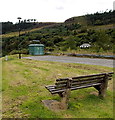 Bench and electricity substation in Blaengarw