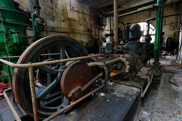 Steam driven fire pump, Tonedale Mill