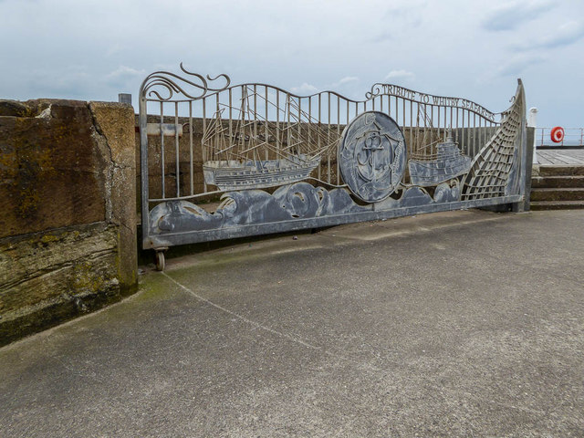 Stormgate Memorial to Whitby Seamen on the West Pier, Whitby