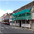 Barclays Bank under wraps in Malmesbury