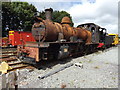 Derelict locomotive at Dinas station