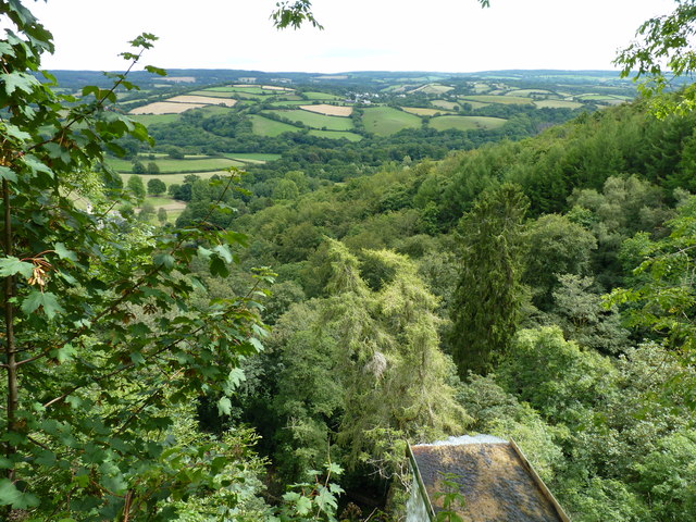 View from the top of Canonteign Falls