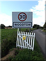 TM2993 : Woodton Village Name sign by Geographer