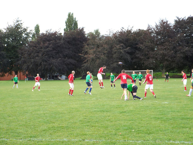 Local league football match, St Nicholas Park, Warwick