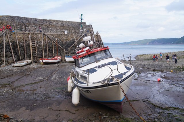 Low tide in Clovelly harbour