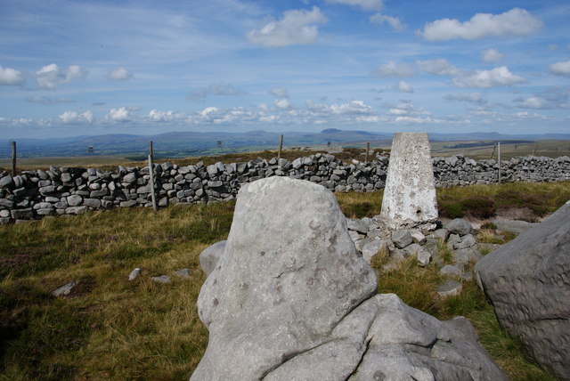 Trig point on Wolfhole Crag