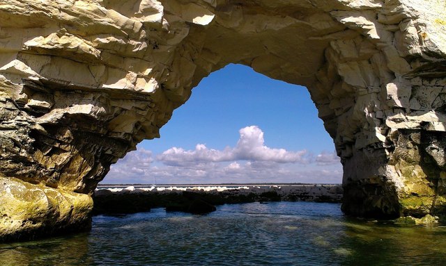 Arch at the base of Old Harry Rocks