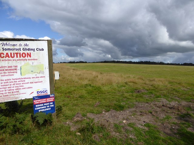 The airfield (gliding) on North Hill © David Smith :: Geograph Britain ...