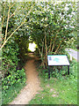 Footpath & Belstead Brook Park information board