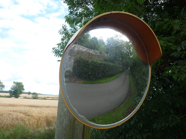 Rural East Lothian : Roadside Mirror Near Pilmuir