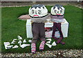 Humpty Dumpty scarecrows, South Sea Avenue, Flamborough