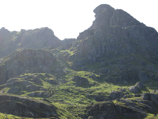 “The Cobbler” in early evening sunlight and shadow