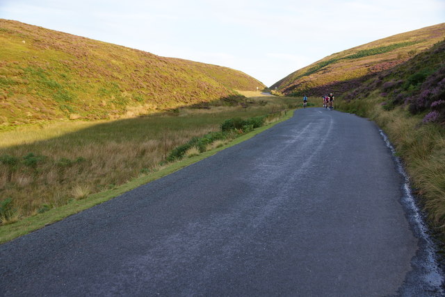 Cyclists coming off the Trough of Bowland