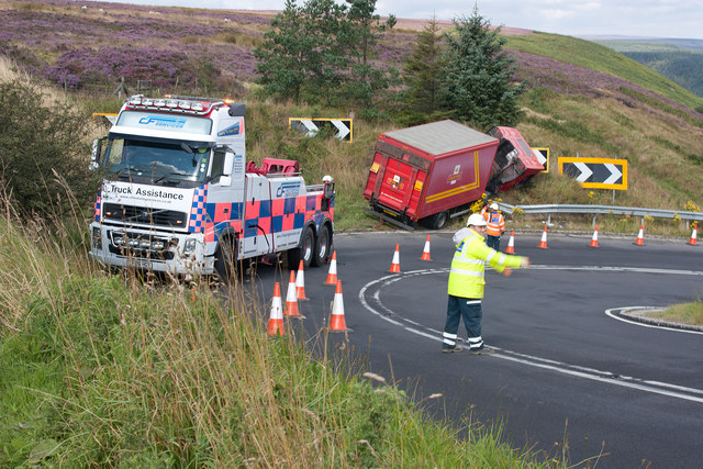 Another accident on the hairpin at Hole of Horcum