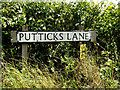 TM0835 : Putticks Lane sign by Geographer