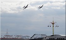 TM1714 : Last remaining airworthy Lancaster fly over Clacton Pier by Mark Norrington