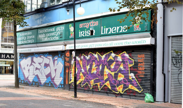 Graffiti, Lower Garfield Street, Belfast (August 2014)