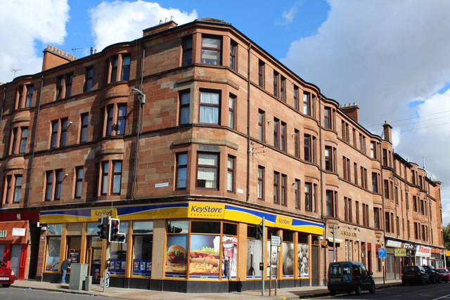 Corner of Dumbarton Road & Kelso Street,... © Leslie Barrie cc-by-sa/2. ...