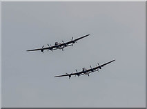 TM1714 : Two Lancasters at Air Show, Clacton, Essex by Christine Matthews
