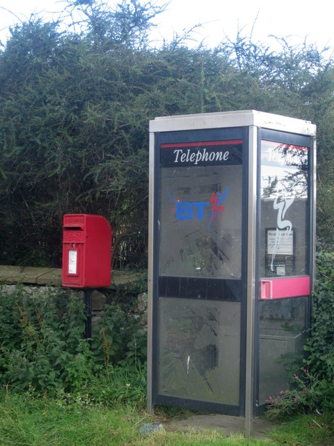 Telephone and post boxes in Howick