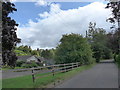 Looking from Sauchie Road towards housing in Ryan Place