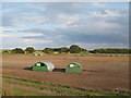 TM4353 : Pig huts near Oak Hill, Sudbourne by Roger Jones