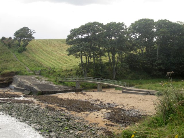 The mouth of Howick Burn
