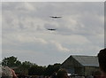 Lancaster fly-past at Strubby and unveiling of airfield memorial