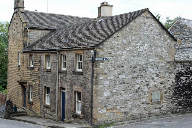 Buildings on the corner of Church Alley Bakewell
