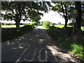 View south along Ballysallagh Road in the direction of Ballee Church 