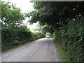 The Ballee Road east of the Ballee Non-Subscribing Presbyterian Church