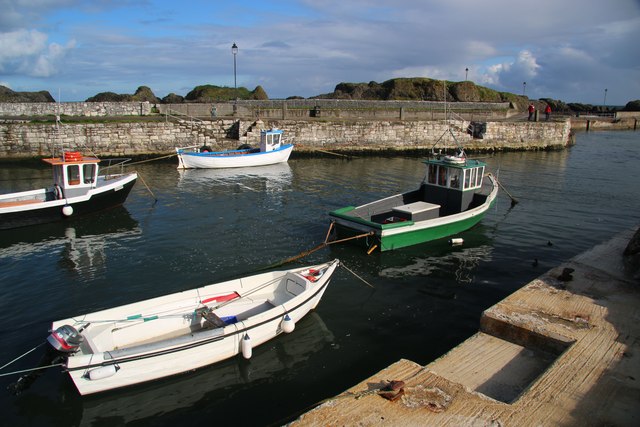 Fishing boats in Ballintoy Harbour