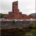 SO0406 : Riverside view of Merthyr Tydfil fire station tower by Jaggery
