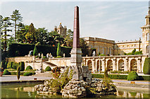SP4416 : Blenheim Palace, formal gardens 1989 by Ben Brooksbank