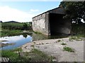 Flooded farm building alongside the Ballyhornan Road