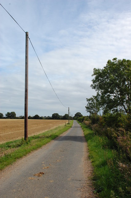 Lane east of Charity Farm