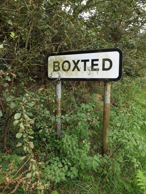 Boxted Village Name sign