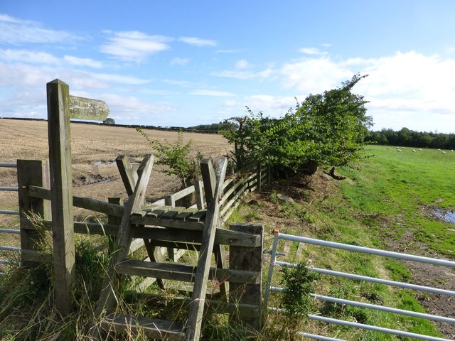 Stile and public footpath